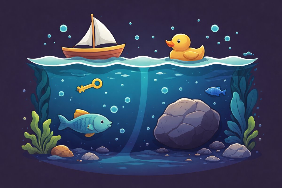 لماذا تطفو بعض الأشياء وتغرق أخرى؟