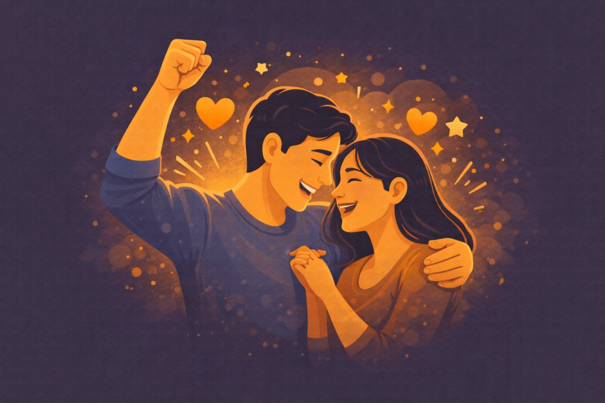 لماذا على الأزواج التفاعل بشكل أكبر عند سماع أخبار جيدة على عكس السيئة