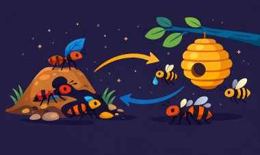 عالم النمل والنحل: دروس في التنظيم والتعاون