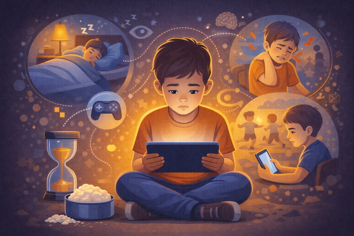 لماذا لايجب أن أستخدم الجوال أو الآيباد لفترات طويلة كطفل