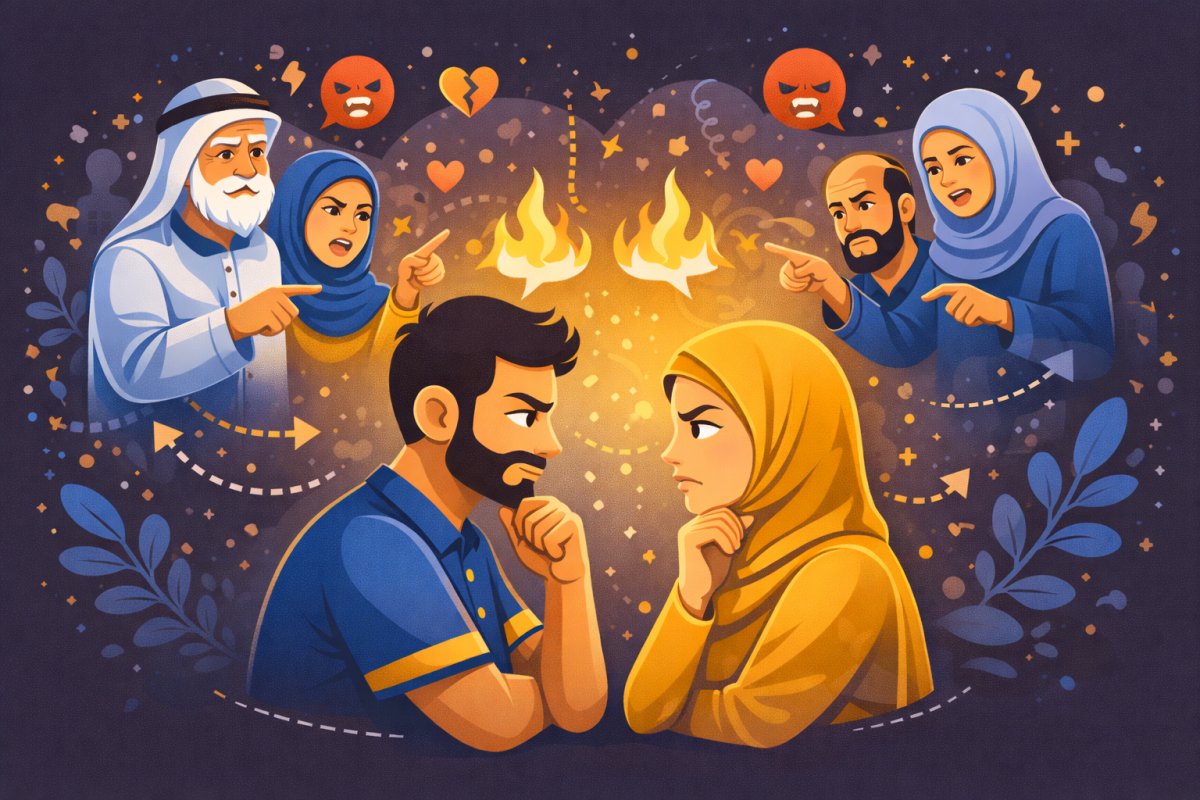 تأثير الأسرة الممتدة على الحياة الزوجية: بين الدعم والتدخل