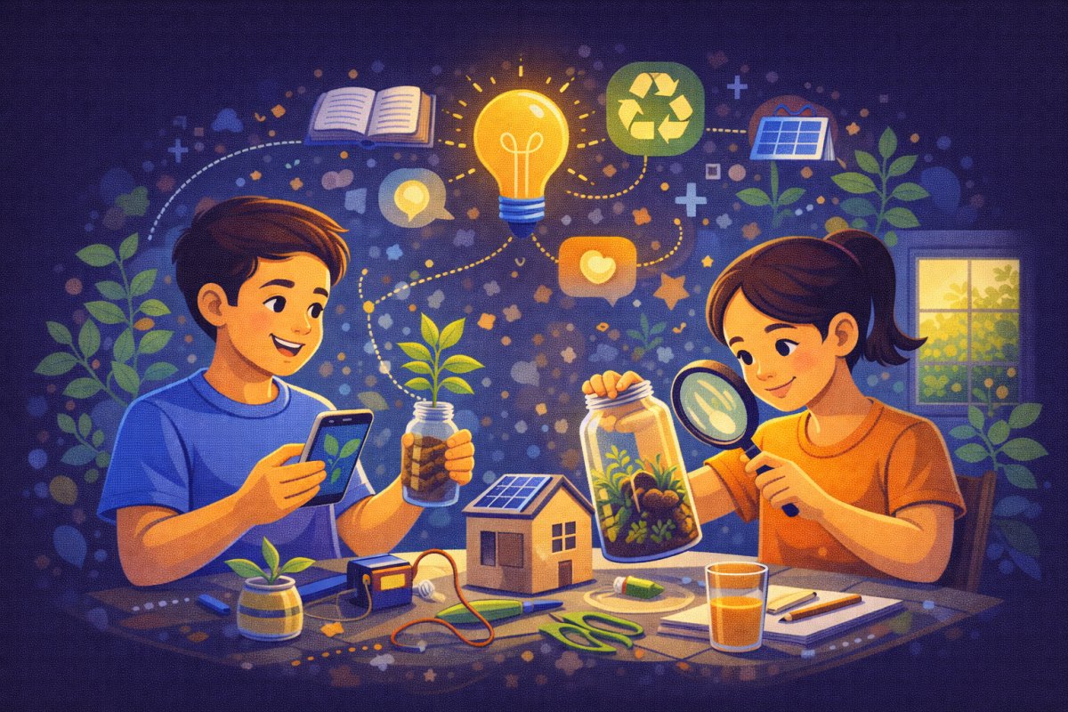 تأثير المشاريع البيئية المنزلية في تعزيز التعلم الذاتي للأطفال