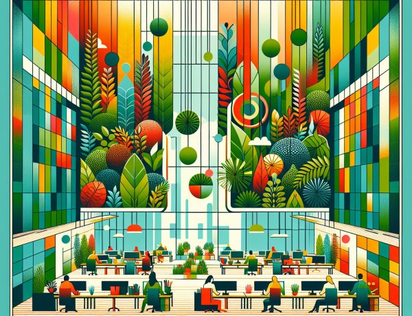 الحدائق العمودية في المكاتب لتعزيز الإبداع البحثي